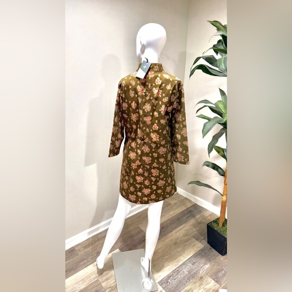 Tuckernuck Hazel Floral Corduroy Mini Dress S Brown Clifton Fall Floral NWT - Picture 10 of 15